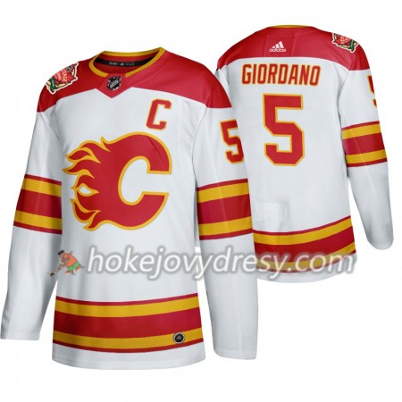Pánské Hokejový Dres Calgary Flames Mark Giordano 5 Adidas 2019 Heritage Classic Bílá Authentic